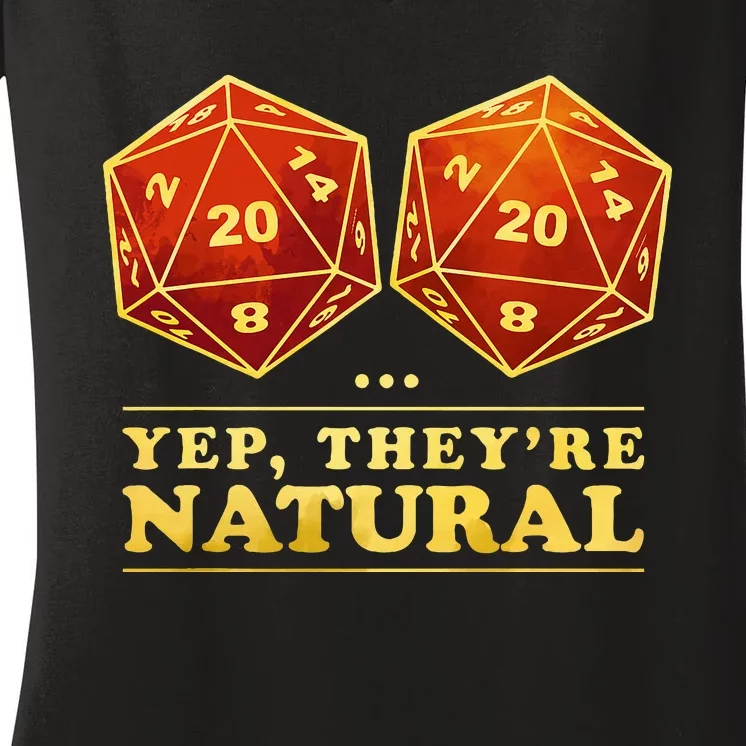 Yes TheyRe Natural D20 Women's V-Neck T-Shirt