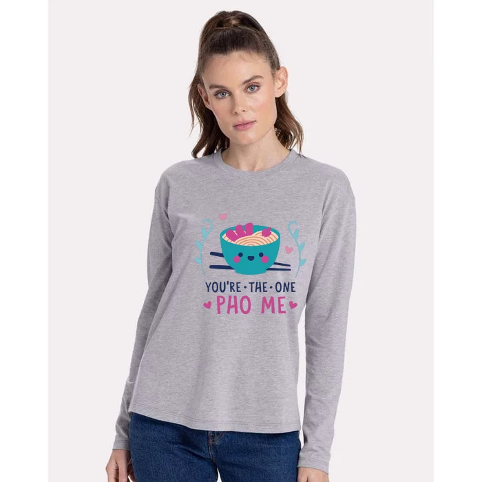 You're The One Pho Me Womens Cotton Relaxed Long Sleeve T-Shirt