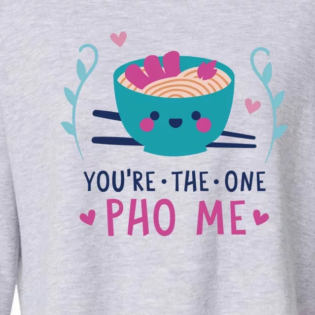 You're The One Pho Me Cropped Pullover Crew