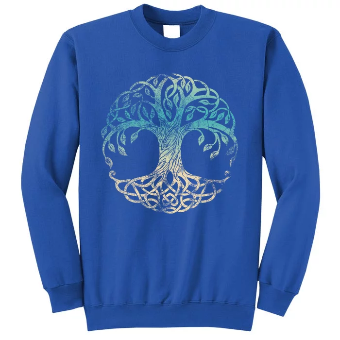 Yggdrasil Tree Of Life Norse Viking Symbol Worn Color Gift Sweatshirt