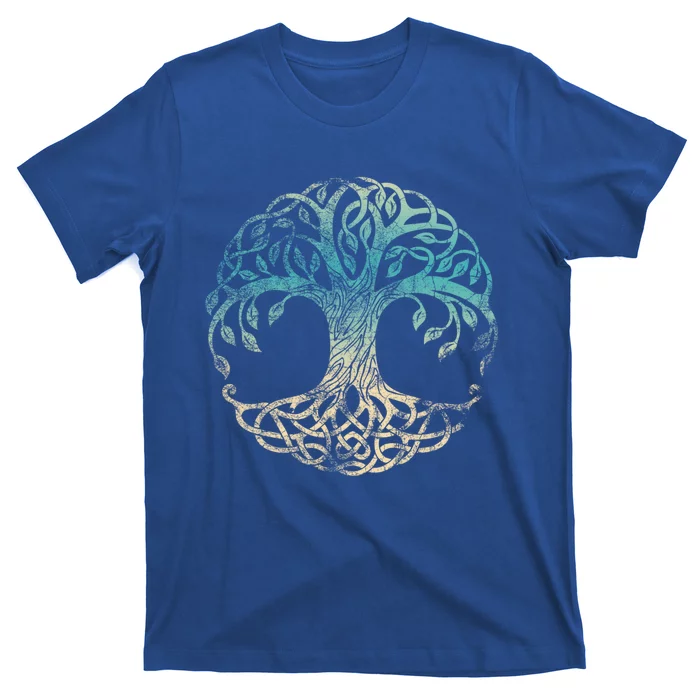 Yggdrasil Tree Of Life Norse Viking Symbol Worn Color Gift T-Shirt