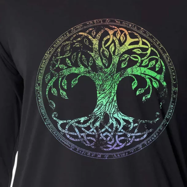 Yggdrasil Tree Of Life Norse Viking Celtic Symbol Cooling Performance Long Sleeve Crew