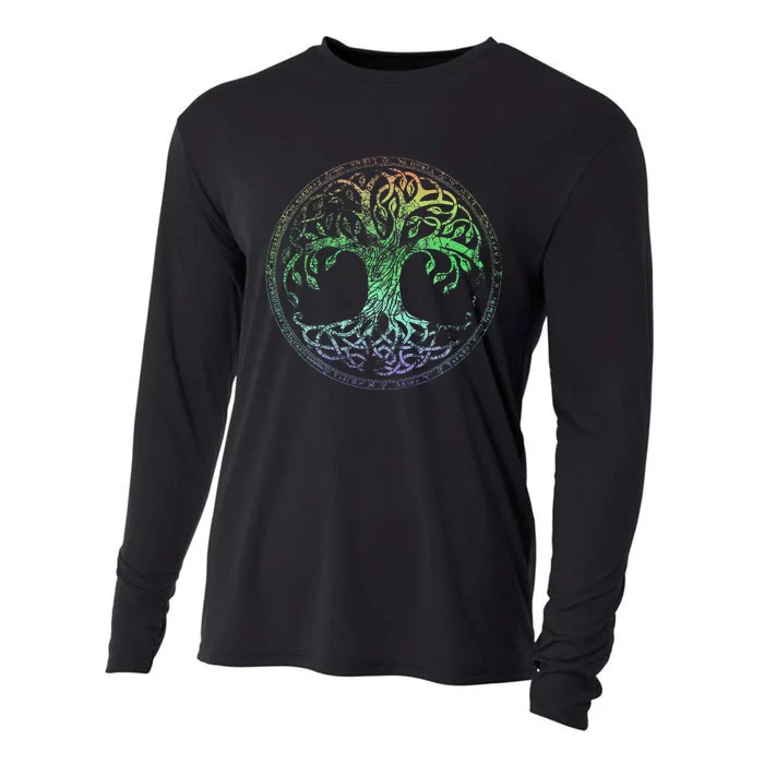 Yggdrasil Tree Of Life Norse Viking Celtic Symbol Cooling Performance Long Sleeve Crew