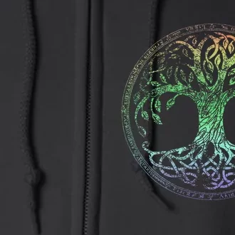 Yggdrasil Tree Of Life Norse Viking Celtic Symbol Full Zip Hoodie