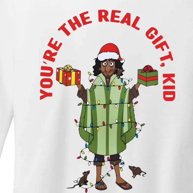 Youre The Real Gift Christmas Holiday Season Womens CVC Long Sleeve Shirt