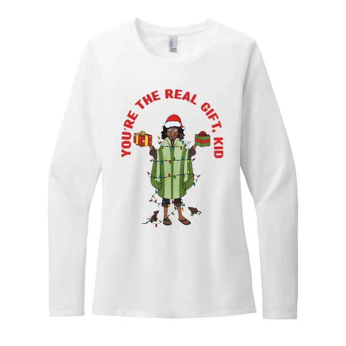 Youre The Real Gift Christmas Holiday Season Womens CVC Long Sleeve Shirt