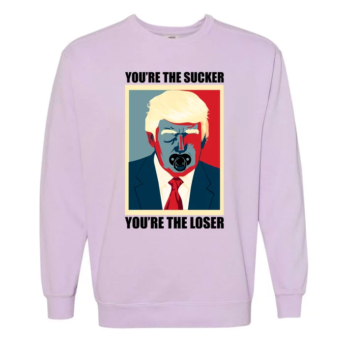 Youre The Sucker Youre The Loser Trump Biden Debate 2024 Garment-Dyed Sweatshirt