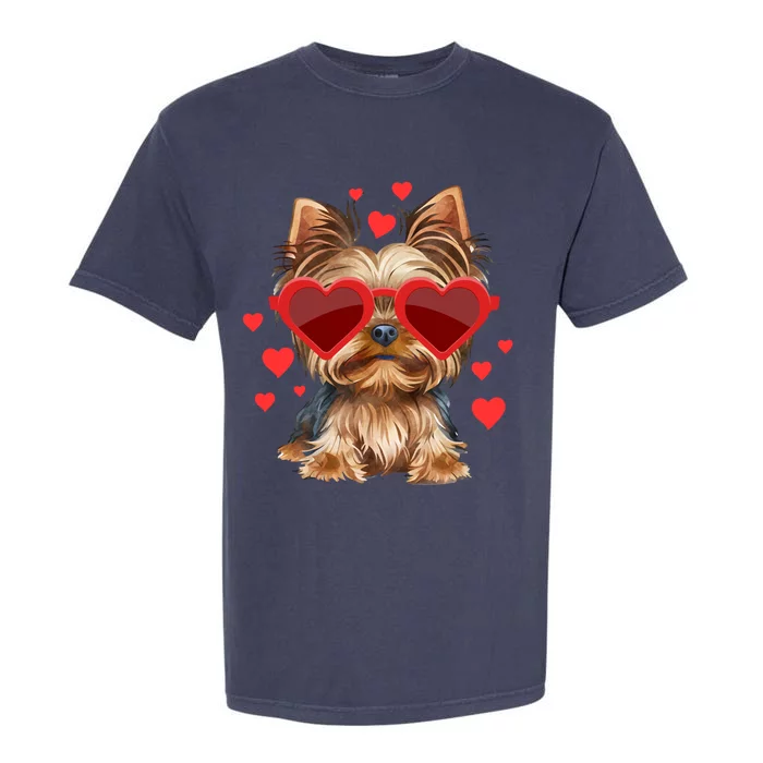 Yorkshire Terrier Valentines Day Yorkie Lover Gift Garment-Dyed Heavyweight T-Shirt