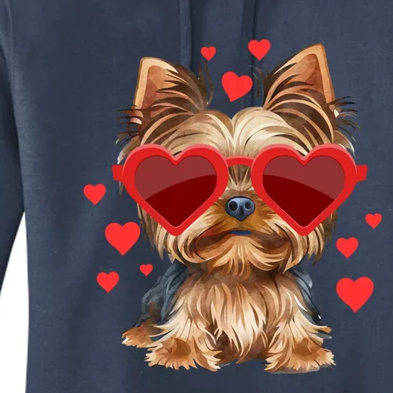 Yorkshire Terrier Valentines Day Yorkie Lover Gift Women's Pullover Hoodie