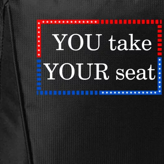 You Take Your Seat Anti Biden's Cue Cards City Backpack