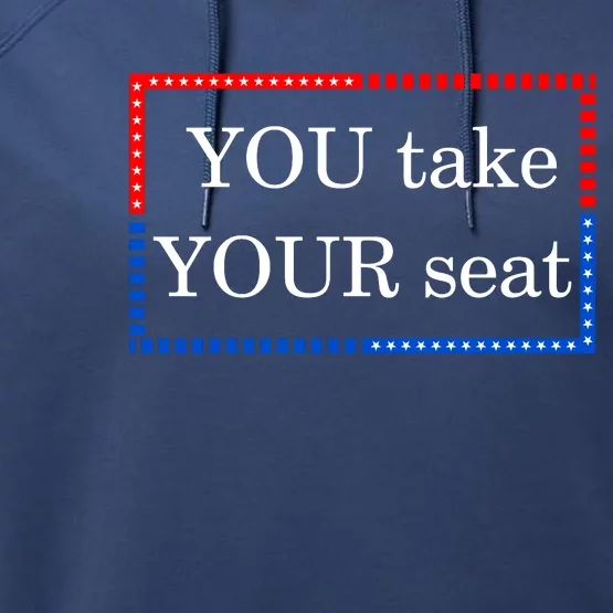 You Take Your Seat Anti Biden's Cue Cards Performance Fleece Hoodie