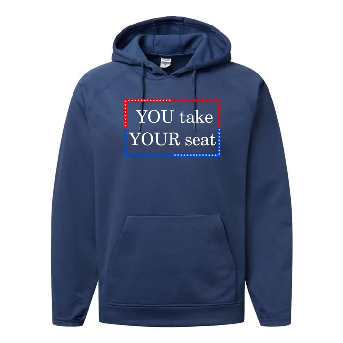 You Take Your Seat Anti Biden's Cue Cards Performance Fleece Hoodie