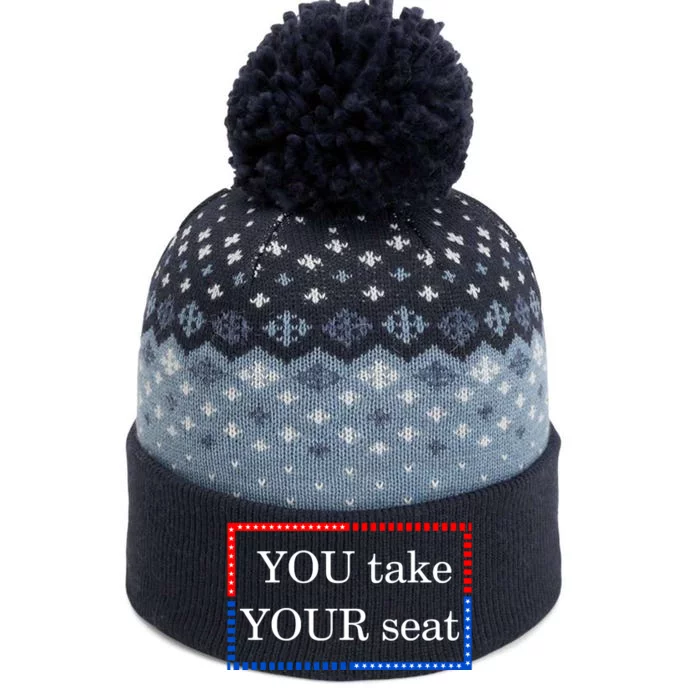 You Take Your Seat Anti Biden's Cue Cards The Baniff Cuffed Pom Beanie