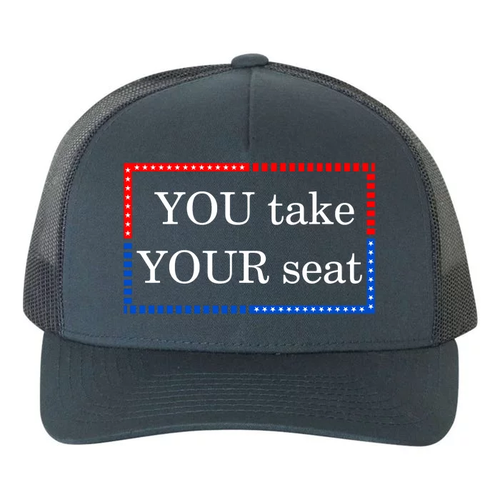 You Take Your Seat Anti Biden's Cue Cards Yupoong Adult 5-Panel Trucker Hat