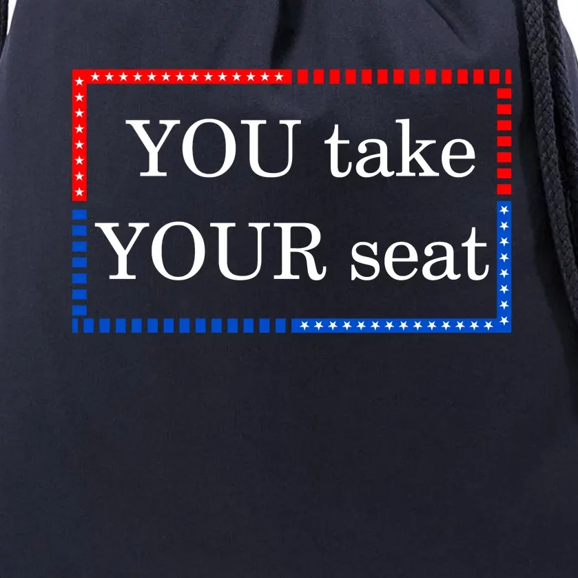 You Take Your Seat Anti Biden's Cue Cards Drawstring Bag