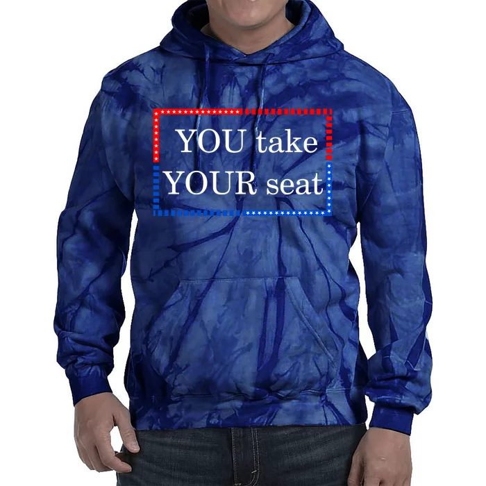 You Take Your Seat Anti Biden's Cue Cards Tie Dye Hoodie