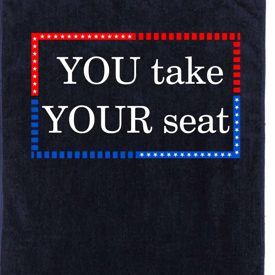 You Take Your Seat Anti Biden's Cue Cards Platinum Collection Golf Towel