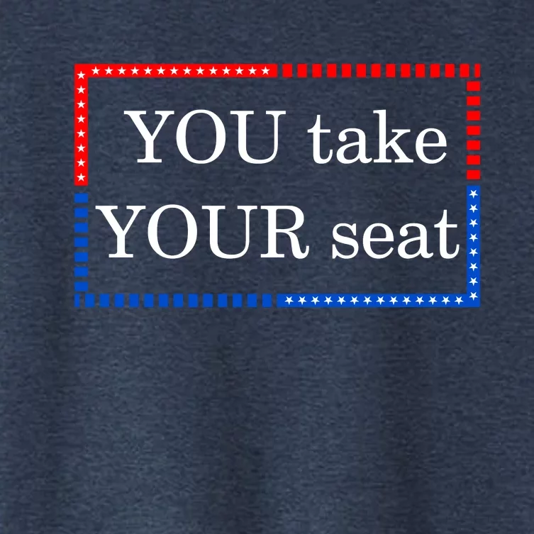 You Take Your Seat Anti Biden's Cue Cards Women's Crop Top Tee