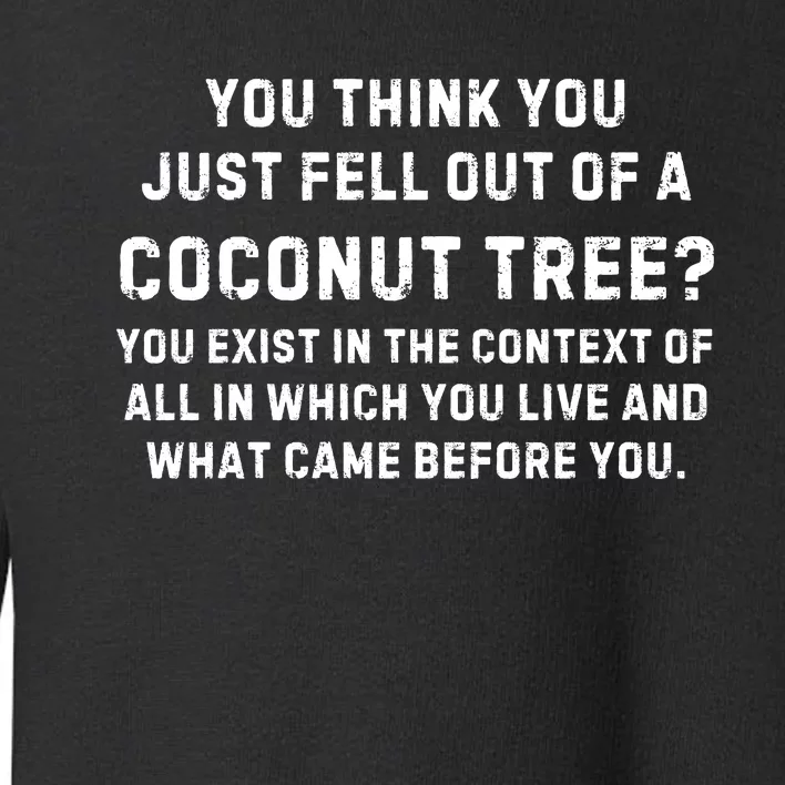 You Think You Just Fell Out Of A Coconut Tree? Meme Toddler Sweatshirt