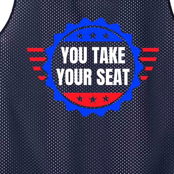 You Take Your Seat Anti Biden's Cue Cards USA Stars Stripes Mesh Reversible Basketball Jersey Tank