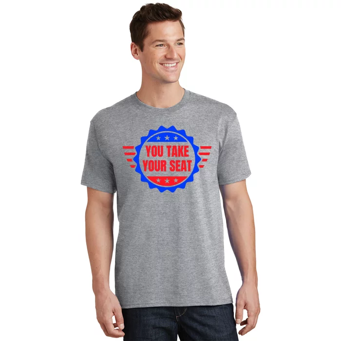 You Take Your Seat Anti Biden's Cue Cards USA Stars Stripes T-Shirt