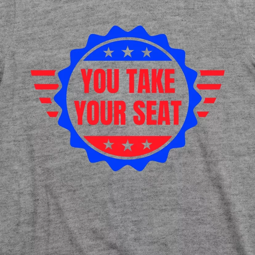 You Take Your Seat Anti Biden's Cue Cards USA Stars Stripes T-Shirt