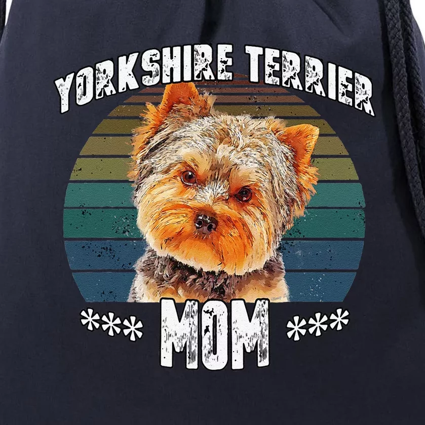 Yorkshire Terrier Yorkie Mom Mama Mothers Day Gift Cute Dog Drawstring Bag