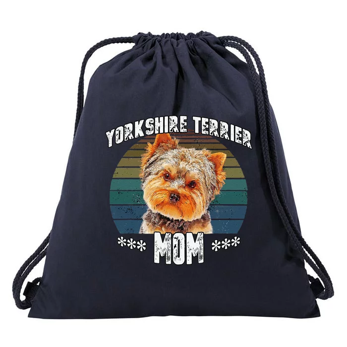 Yorkshire Terrier Yorkie Mom Mama Mothers Day Gift Cute Dog Drawstring Bag