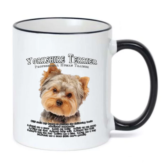 Yorkshire Terrier Yorkie Owner Lover Human Trainer Cute Dog Black Color Changing Mug