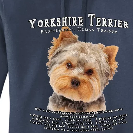 Yorkshire Terrier Yorkie Owner Lover Human Trainer Cute Dog Women's Pullover Hoodie