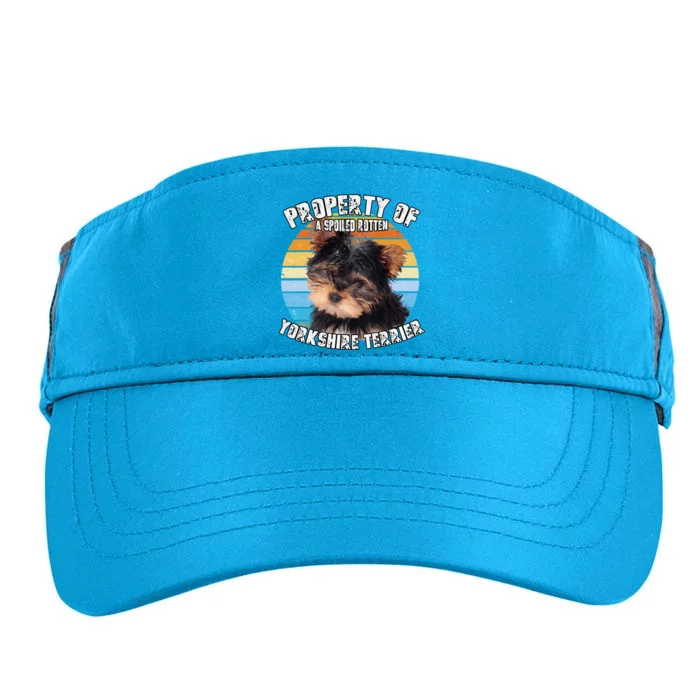 Yorkshire Terrier Yorkie Puppy Owner Lover Retro Property Of Cute Dog Adult Drive Performance Visor