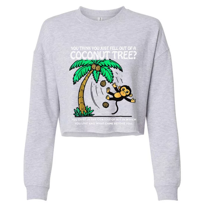 You Think You Just Fell Out Of A Coconut Tree Kamala 2024 Cropped Pullover Crew