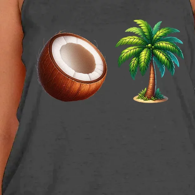 You Think You Just Fell Out Of A Coconut Tree Meme Women's Knotted Racerback Tank