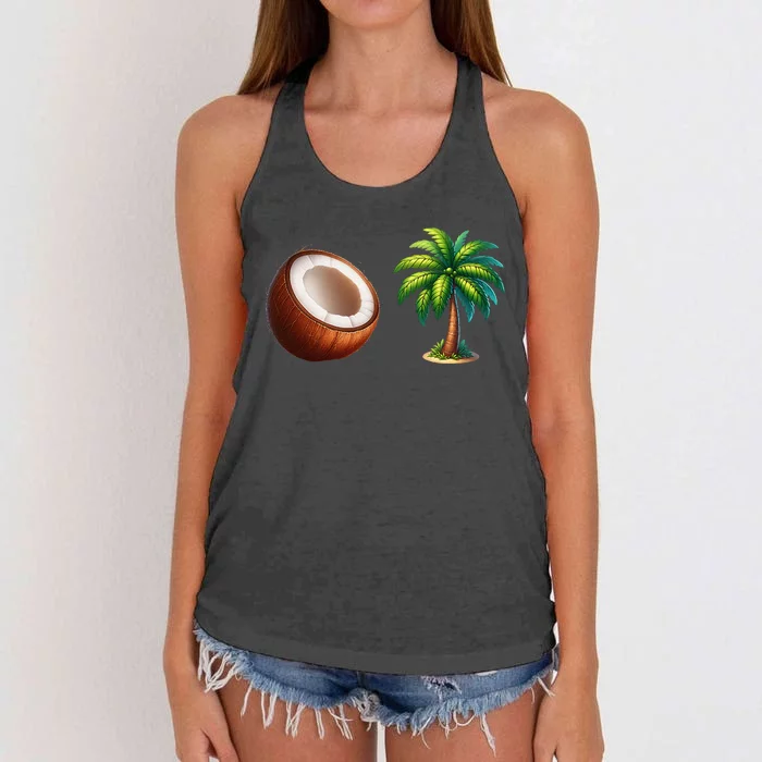 You Think You Just Fell Out Of A Coconut Tree Meme Women's Knotted Racerback Tank