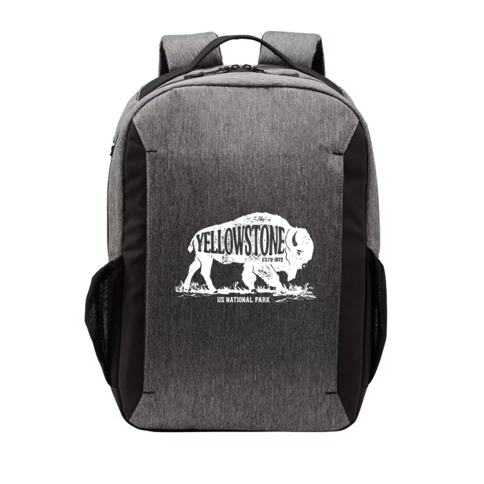 Yellowstone US National Park Bison Buffalo Vintage Men Women Vector Backpack