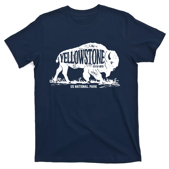 Yellowstone US National Park Bison Buffalo Vintage Men Women T-Shirt