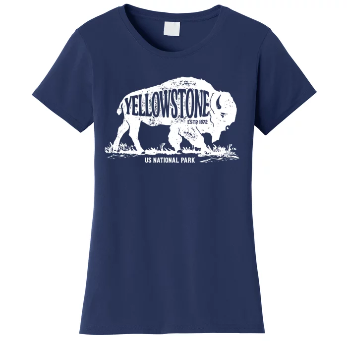 Yellowstone US National Park Bison Buffalo Vintage Men Women Women's T-Shirt