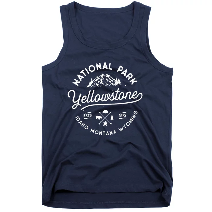 Yellowstone US National Park Bison Buffalo Vintage Men Women Tank Top