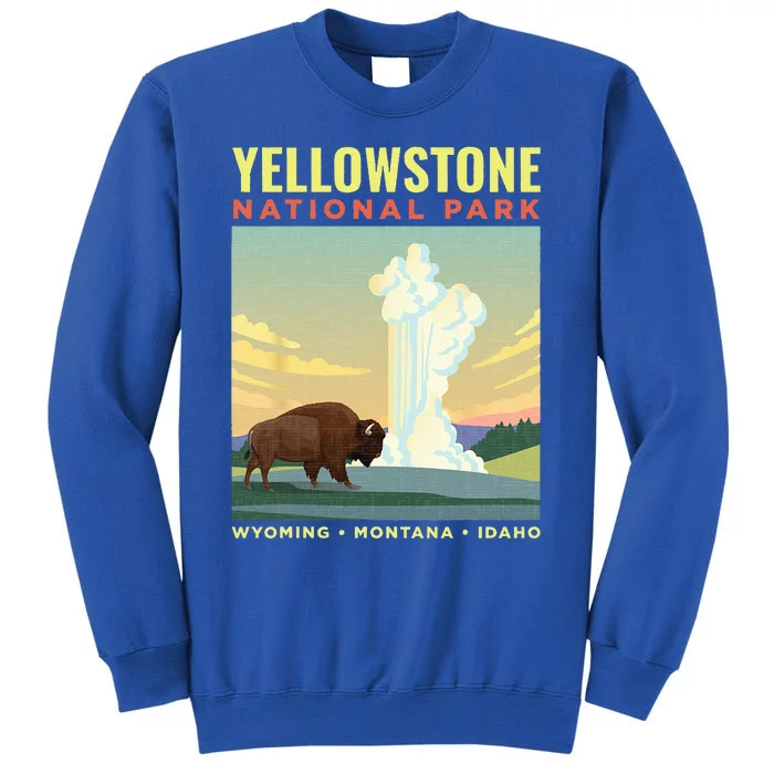 Yellowstone US National Park Bison Vintage Gift Sweatshirt