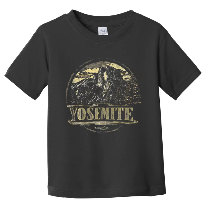 Yosemite Us National Park Vintage Retro Toddler T-Shirt