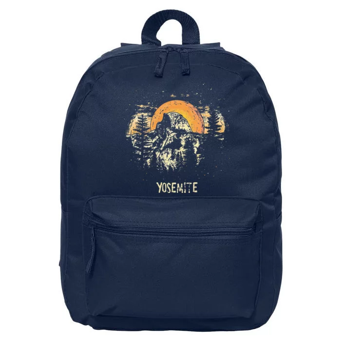 Yosemite Us National Park Vintage Retro 16 in Basic Backpack