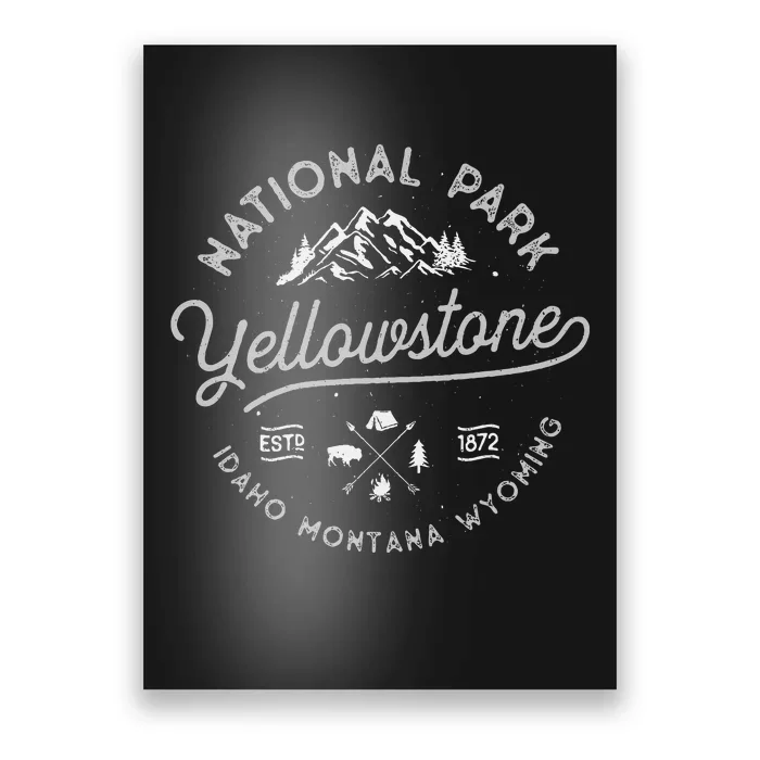 Yellowstone Us National Park Bison Buffalo Poster