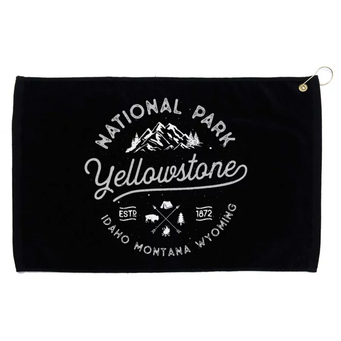 Yellowstone Us National Park Bison Buffalo Grommeted Golf Towel