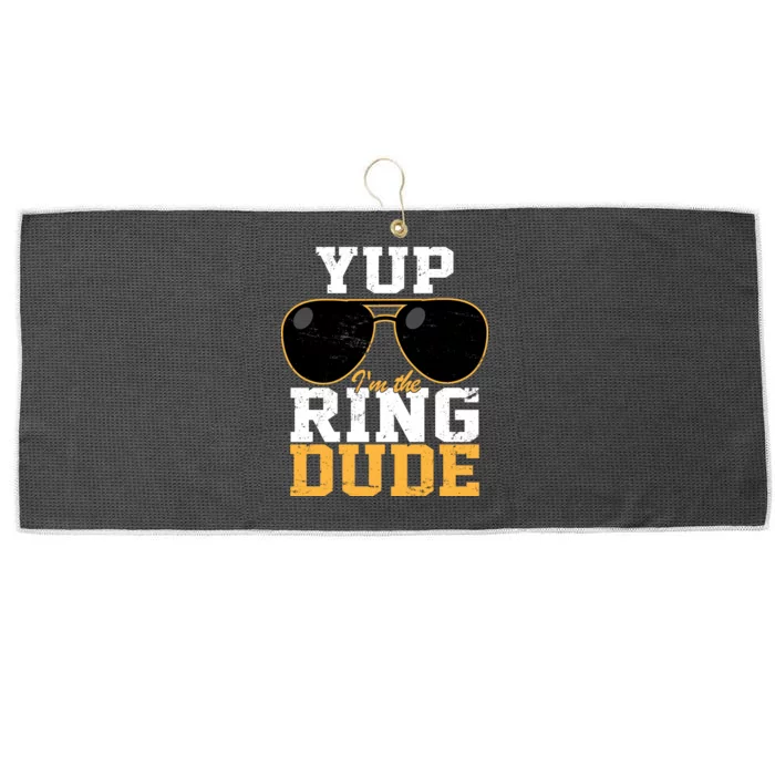 Yup I'm The Ring Dude Large Microfiber Waffle Golf Towel