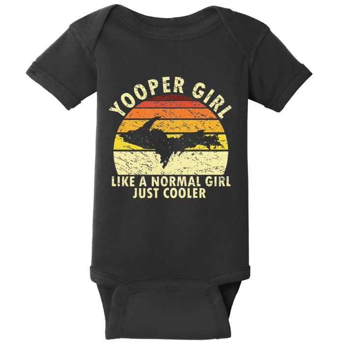 Yooper Upper Peninsula Retro Upper Michigan Baby Bodysuit