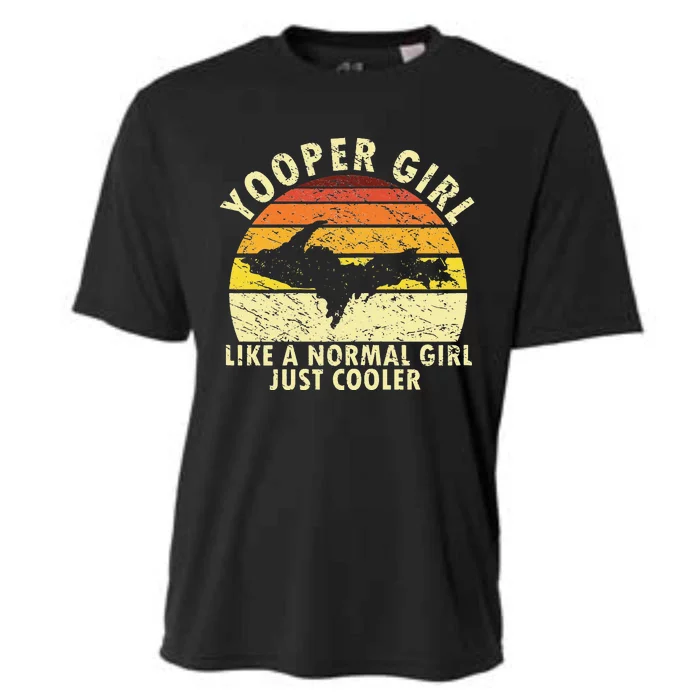 Yooper Upper Peninsula Retro Upper Michigan Cooling Performance Crew T-Shirt