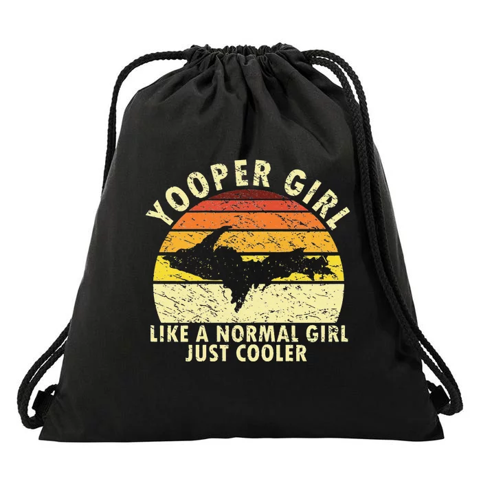 Yooper Upper Peninsula Retro Upper Michigan Drawstring Bag