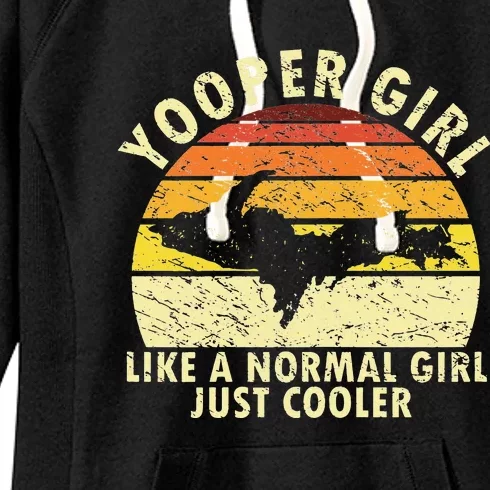 Yooper Upper Peninsula Retro Upper Michigan Women's Fleece Hoodie