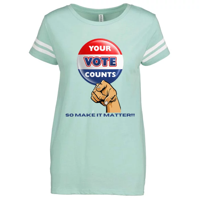 Your Vote Counts Enza Ladies Jersey Football T-Shirt