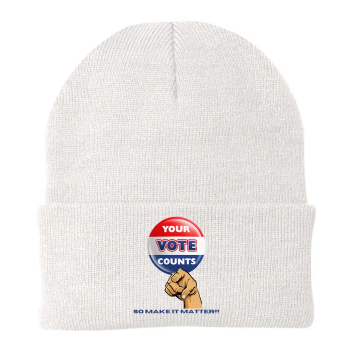 Your Vote Counts Knit Cap Winter Beanie